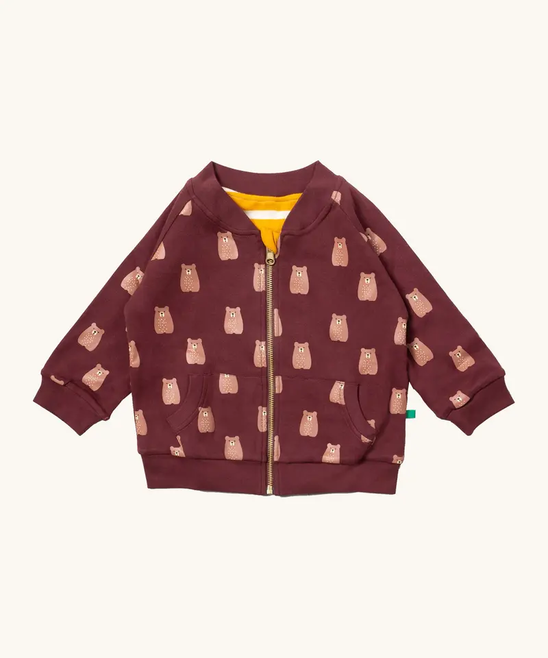 Little Green Radicals Reversible Easy Rider Jacket - Brown Bears 1