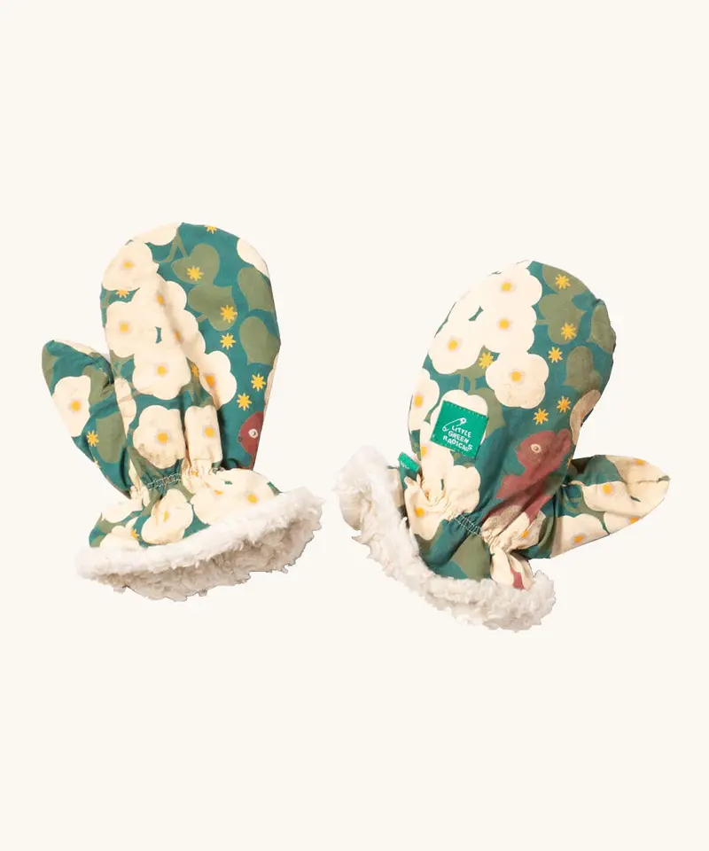 Little Green Radicals Sherpa Mittens - Hedgerow 1