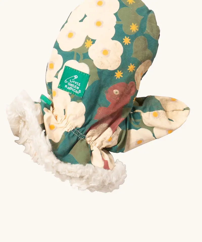 Little Green Radicals Sherpa Mittens - Hedgerow 5