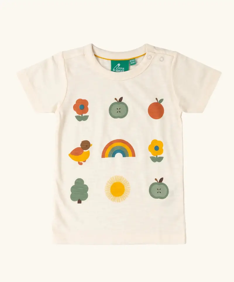 Little Green Radicals Short Sleeve T-Shirt - Vintage Rainbows 2