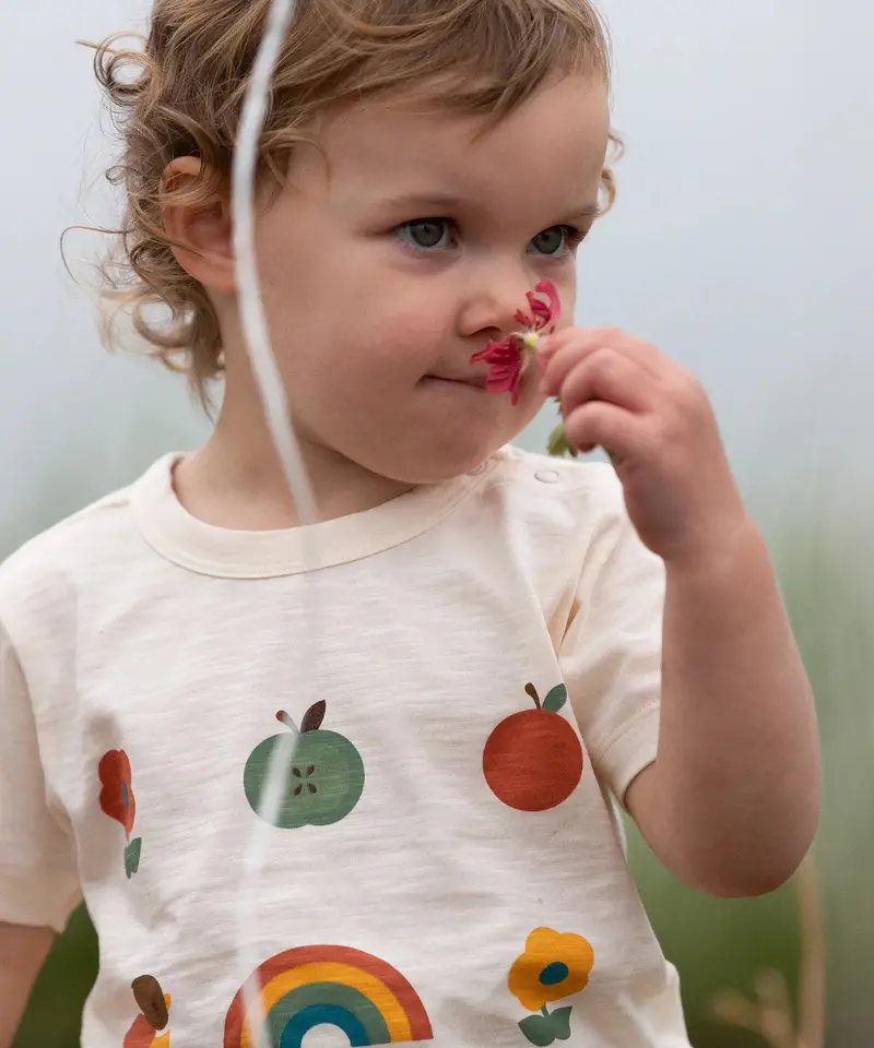 Little Green Radicals Short Sleeve T-Shirt - Vintage Rainbows 5