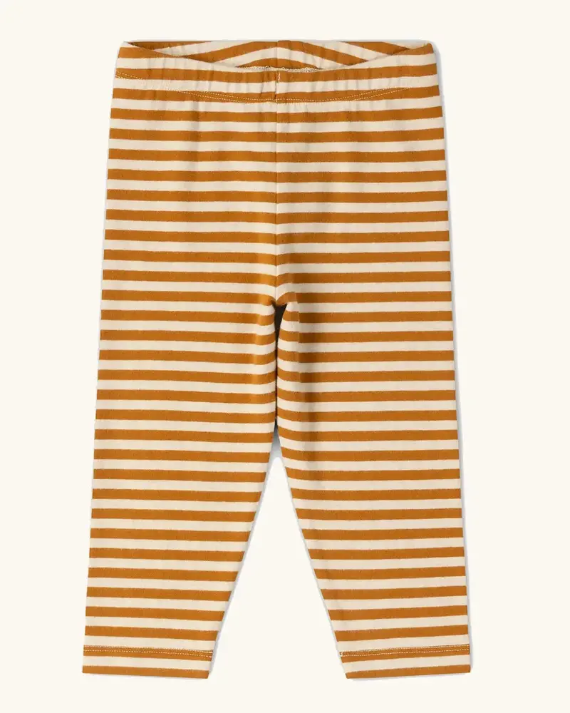 Little Green Radicals Striped Leggings - Apricot 1