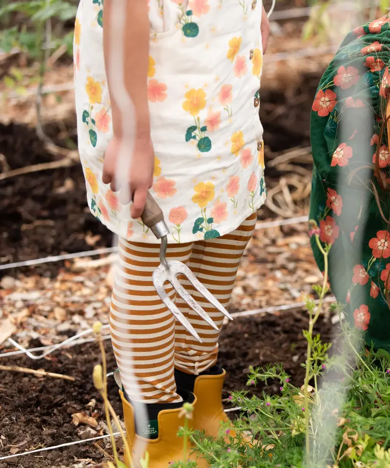 Little Green Radicals Striped Leggings - Apricot 3