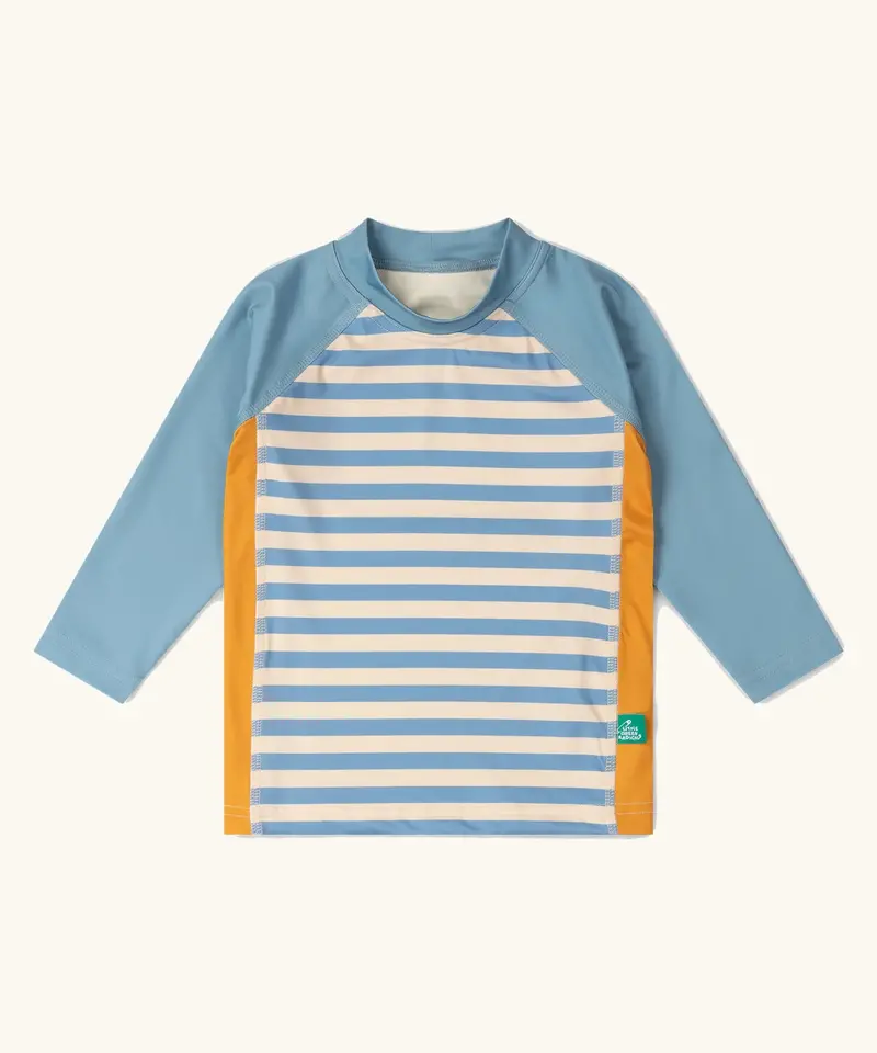 Little Green Radicals Sun Safe Rash Vest - Hazy Blue 1