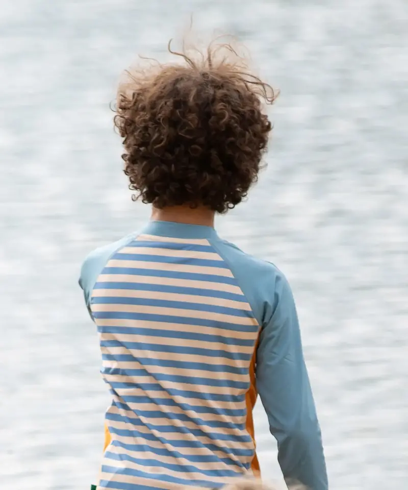 Little Green Radicals Sun Safe Rash Vest - Hazy Blue 3
