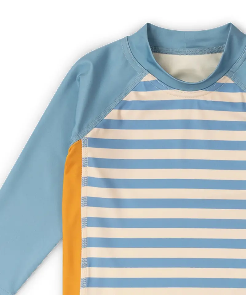 Little Green Radicals Sun Safe Rash Vest - Hazy Blue 4