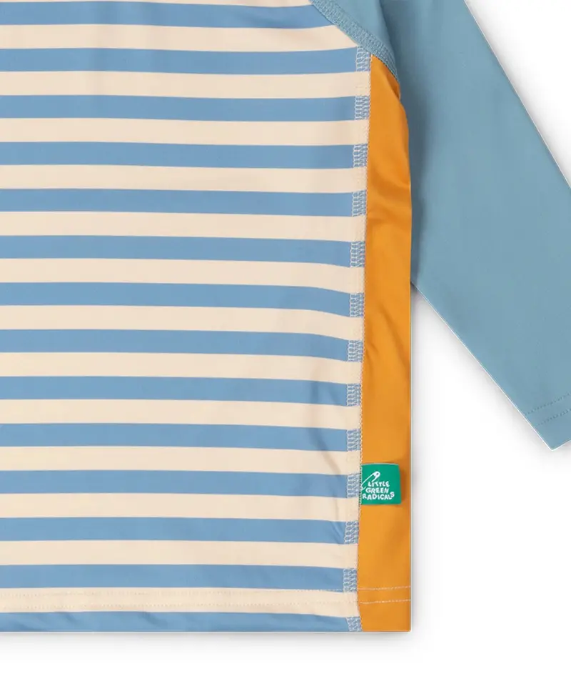 Little Green Radicals Sun Safe Rash Vest - Hazy Blue 5