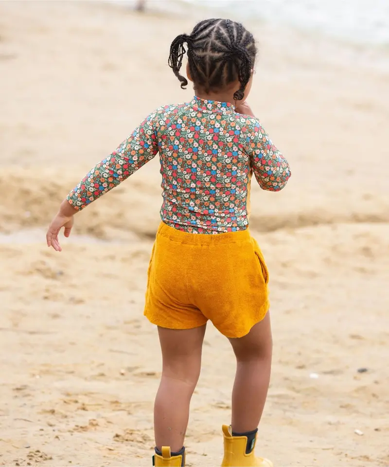 Little Green Radicals Swim Rash Vest - Vintage Flowers 4