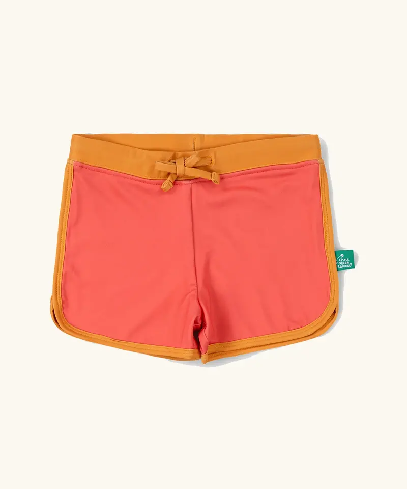 Little Green Radicals Swim Shorts - Sunset Pink 1