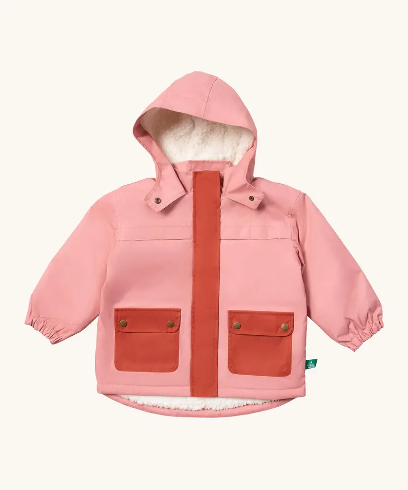 Little Green Radicals Waterproof Winter Coat - Coral 1