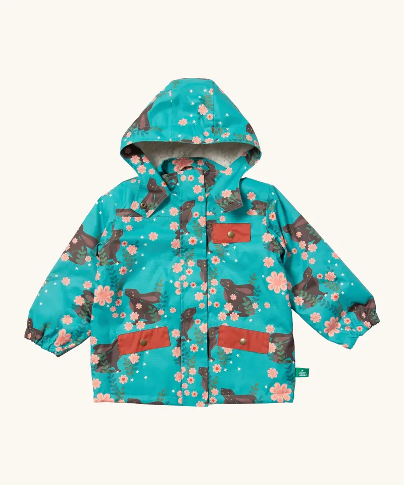 Little Green Radicals Waterproof Winter Coat - Winter Rabbits 1