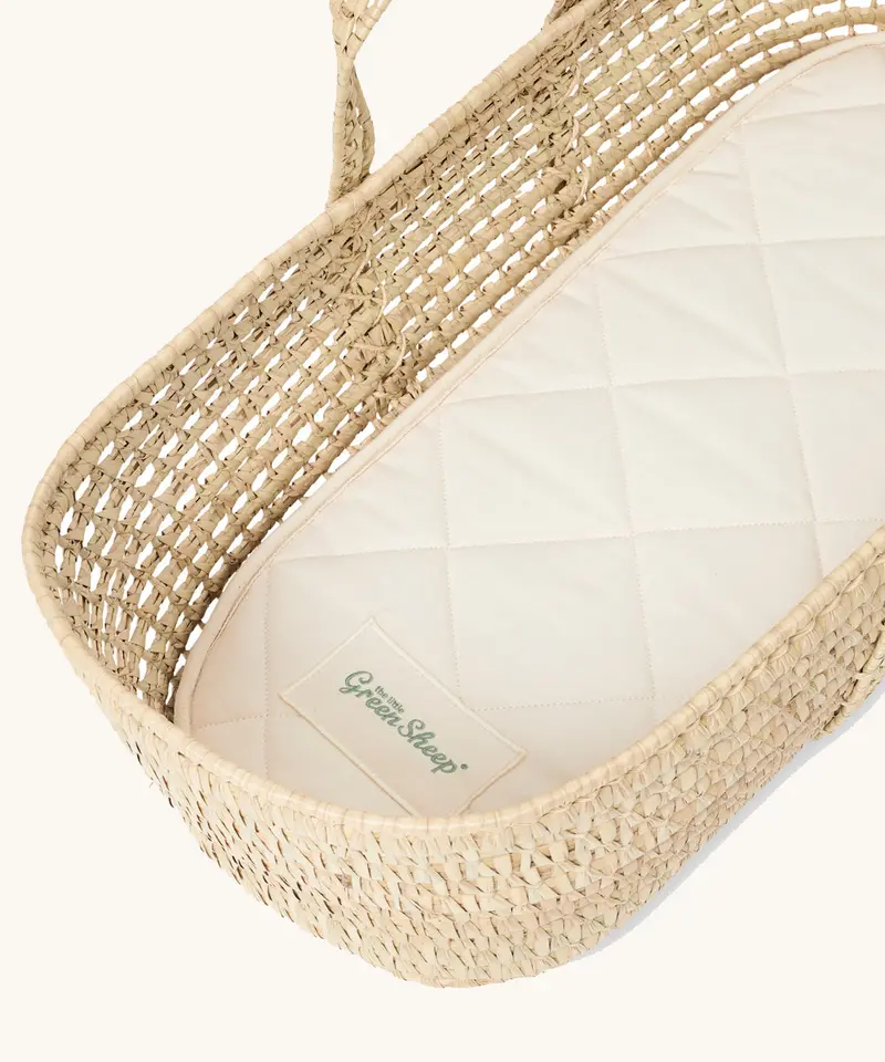 Little Green Sheep Natural Moses Basket Mattress 1
