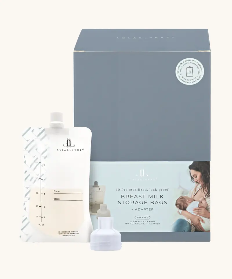 Lola&Lykke Breast Milk Storage Bags 30 Pack + Adapter 1