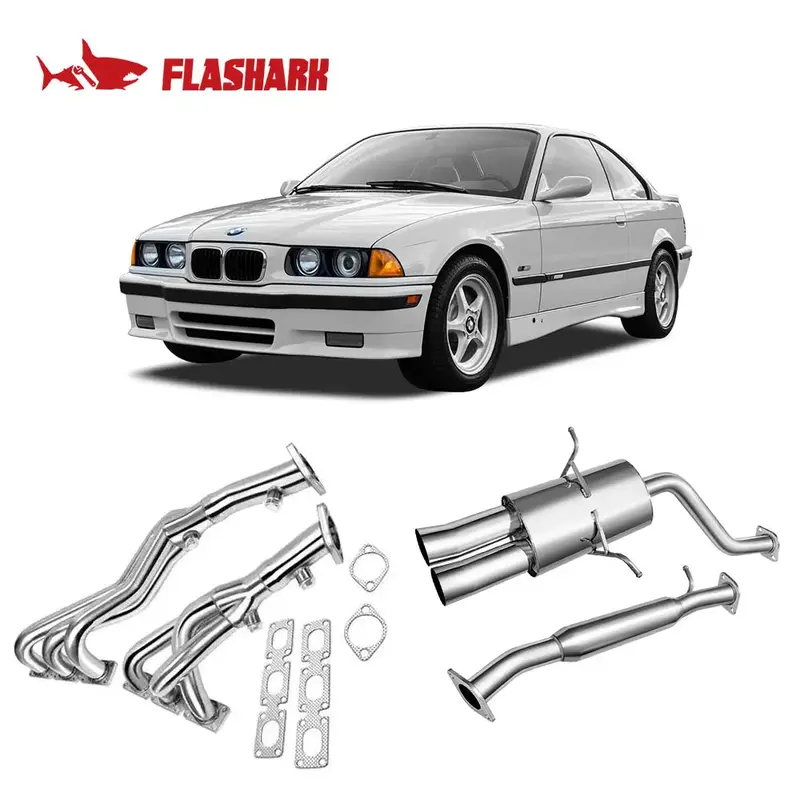 Long Tube Header/Catback Exhaust For 1995-1999 Bmw E36 323I 1