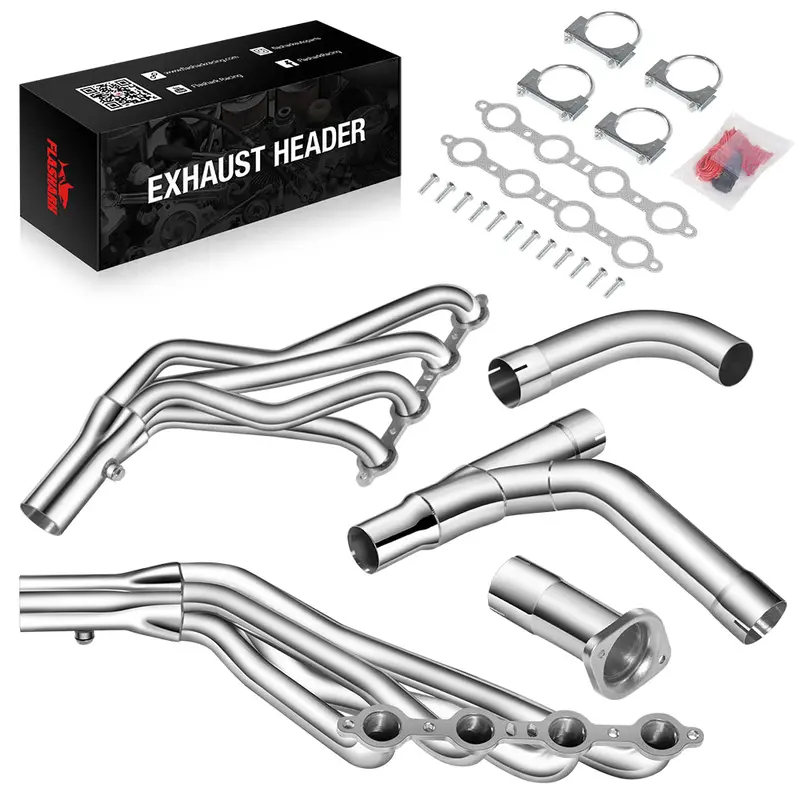 Long Tube Headers & Y-Pipe For 1999-2006 Chevy / Gmc Silverado / Avalanche / Sierra 1500 4.8L / 5.3L / 6.0L Vortec With Optional Cold Air Intake 2