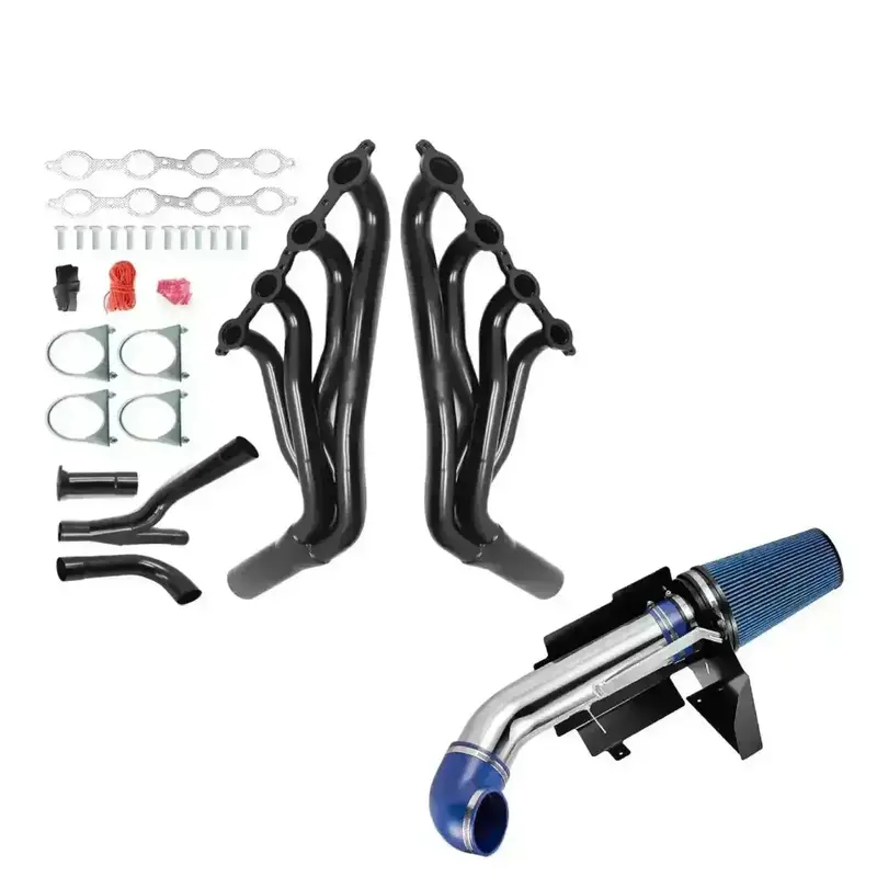 Long Tube Headers & Y-Pipe For 1999-2006 Chevy / Gmc Silverado / Avalanche / Sierra 1500 4.8L / 5.3L / 6.0L Vortec With Optional Cold Air Intake 4