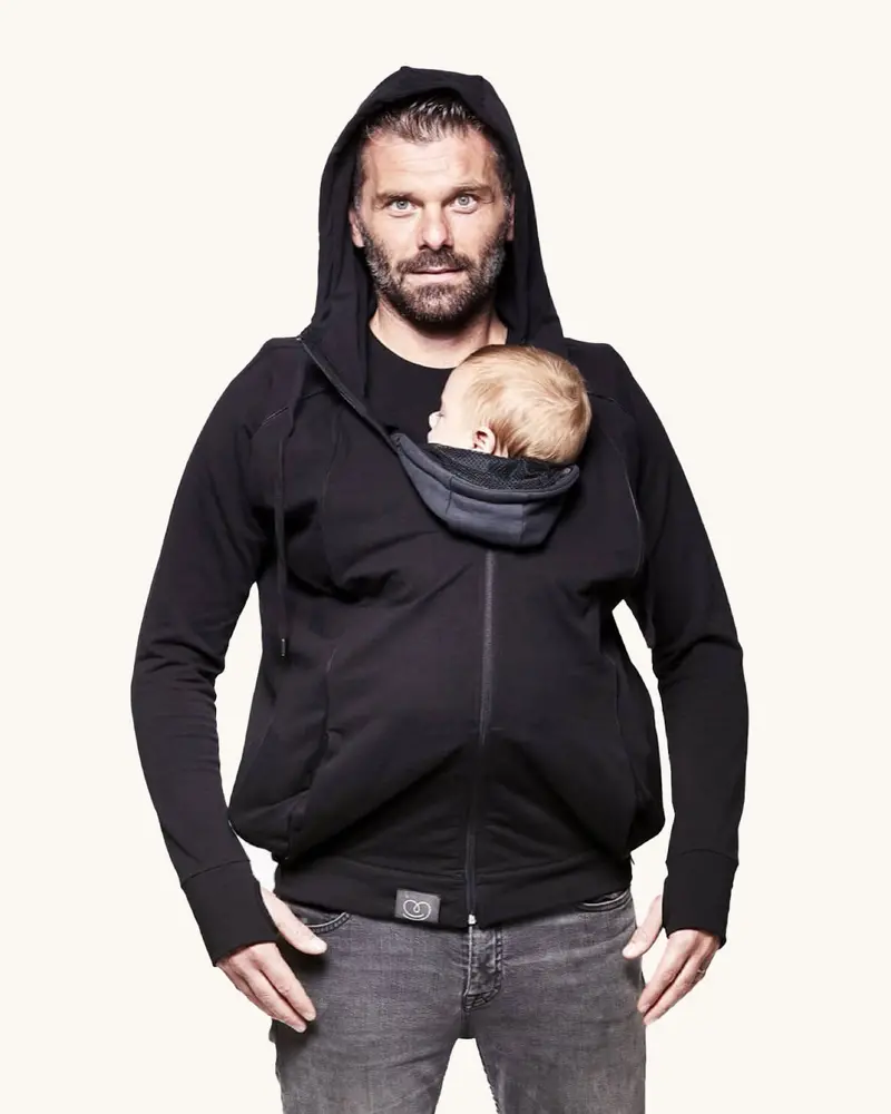 Love Radius Parent's Baby Wearing Hoodie - Black 1