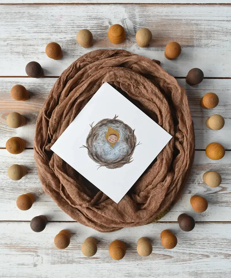 Lydiamae Baby Nest Greeting Card 2
