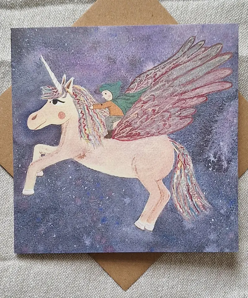 Lydiamae Pegasus Greeting Card 1