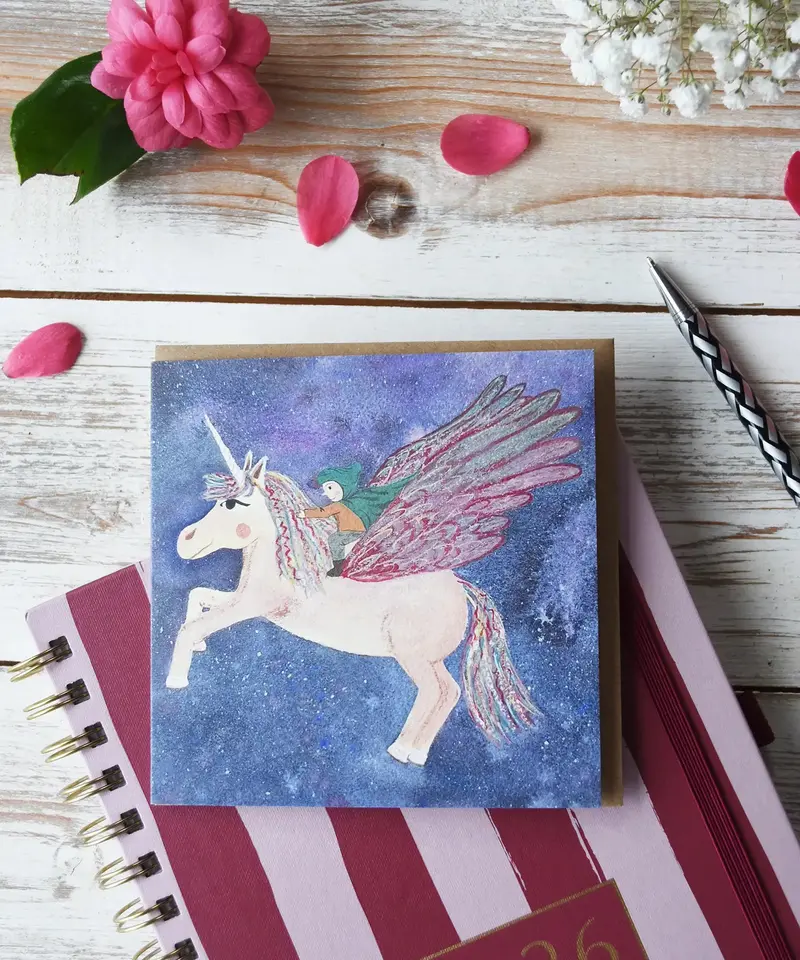 Lydiamae Pegasus Greeting Card 2
