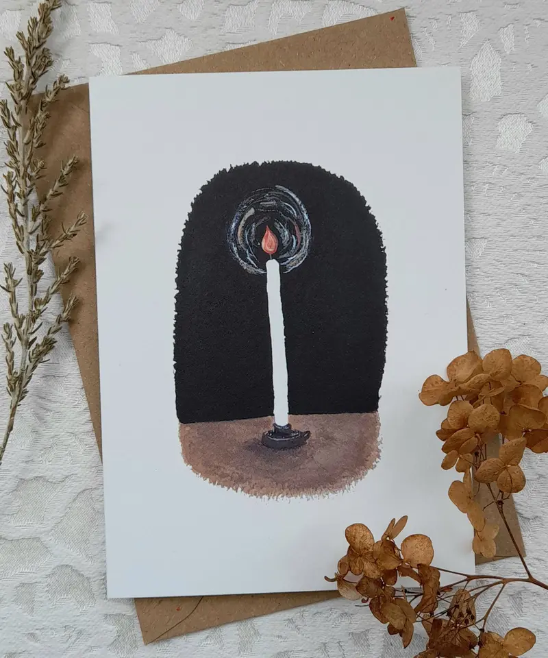 Lydiamae Simple Candle Greeting Card 1