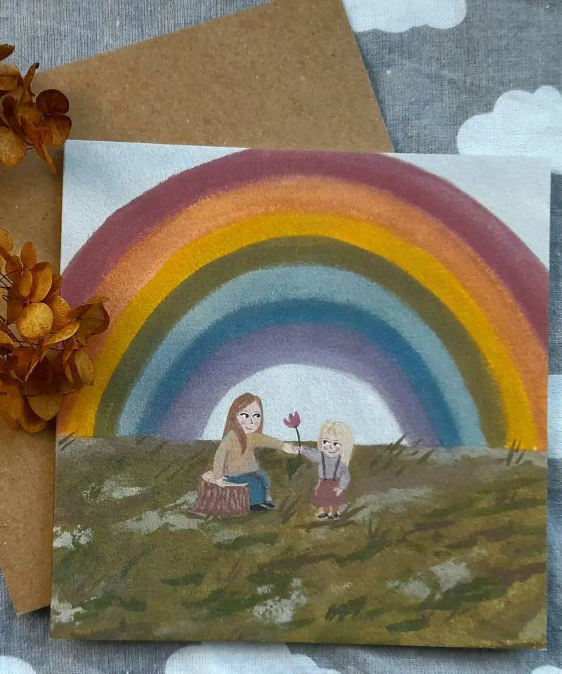 Lydiamae Under The Rainbow Greeting Card 1