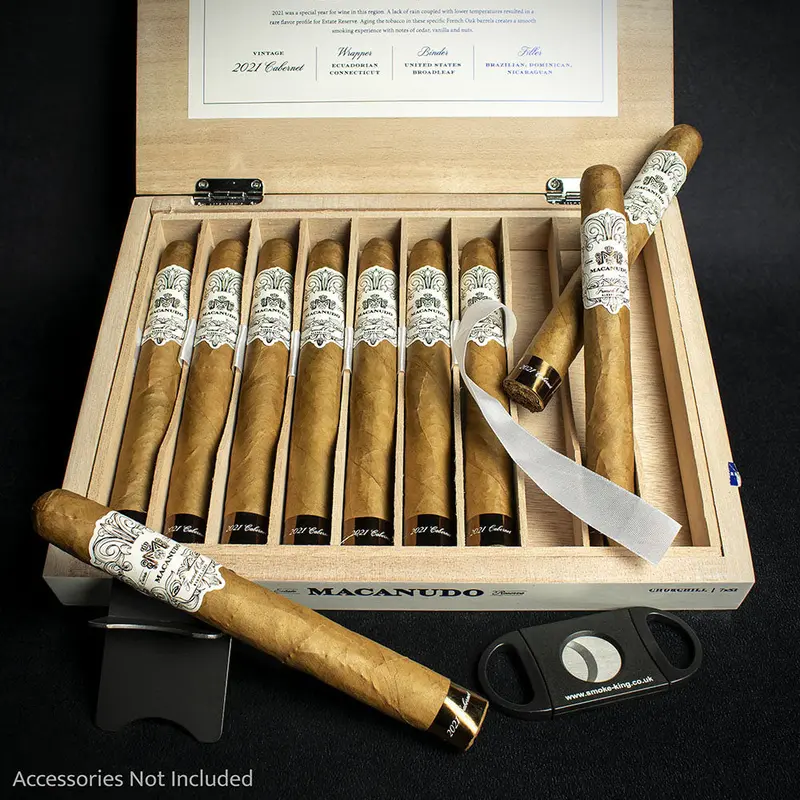 Macanudo Estate Reserve French Oak Barrel Aged Churchill Cigars - Box Of 10 1