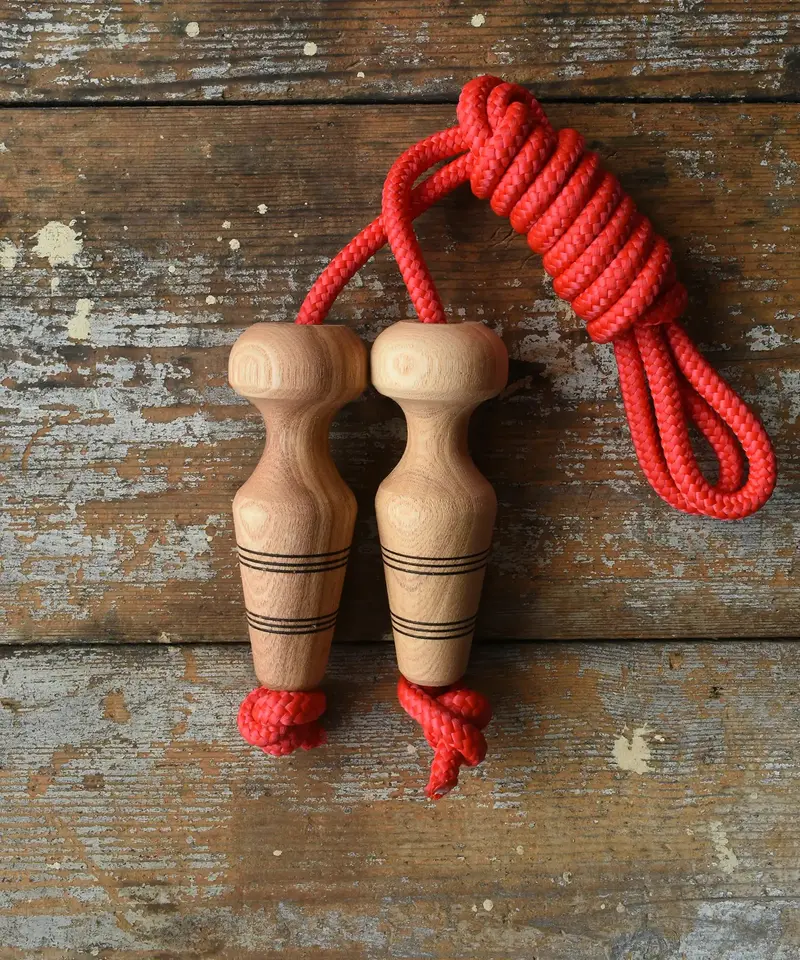 Mader Skipping Rope Natural Handles 1