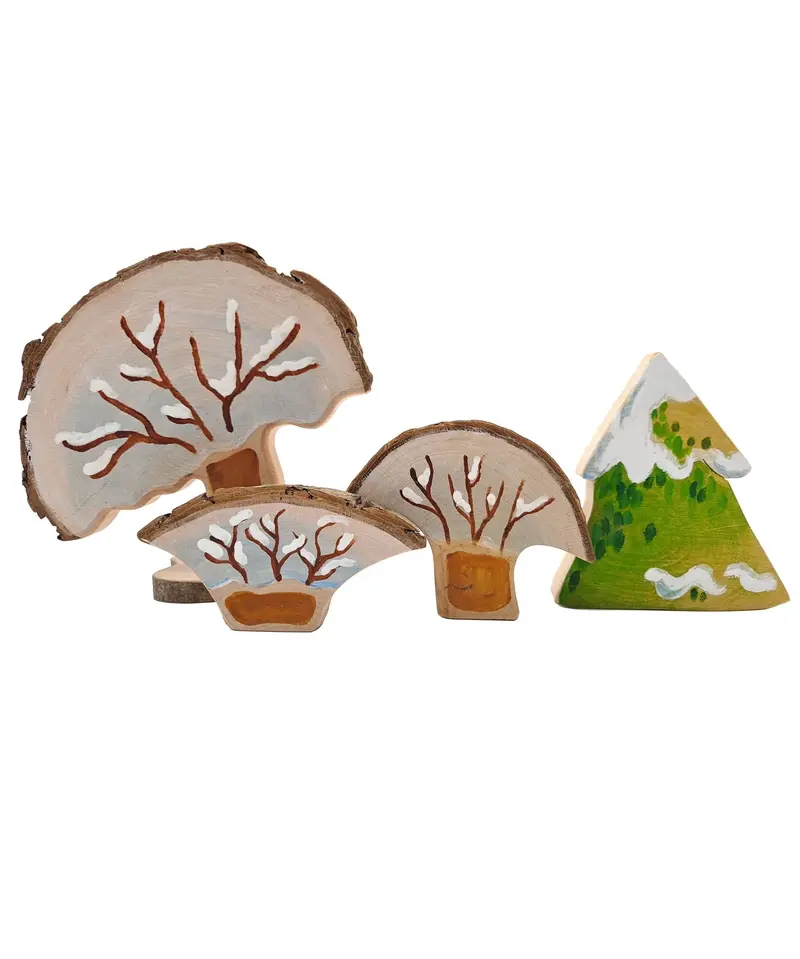 Magic Wood Wooden Tree Set - Summer & Winter 1