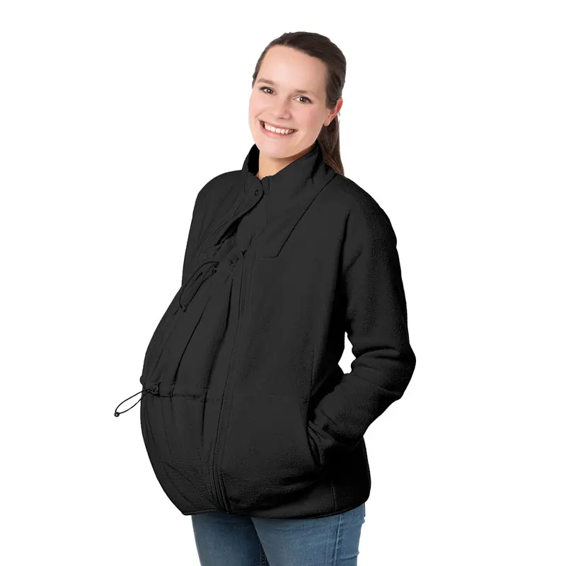 Mamalila Basel Fleece Babywearing Jacket - Black 2