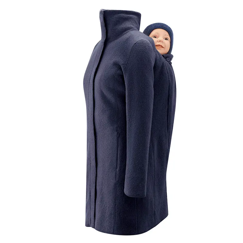 Mamalila Eco Wool Oslo Babywearing Coat - Navy 3