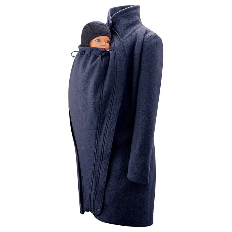 Mamalila Eco Wool Oslo Babywearing Coat - Navy 4