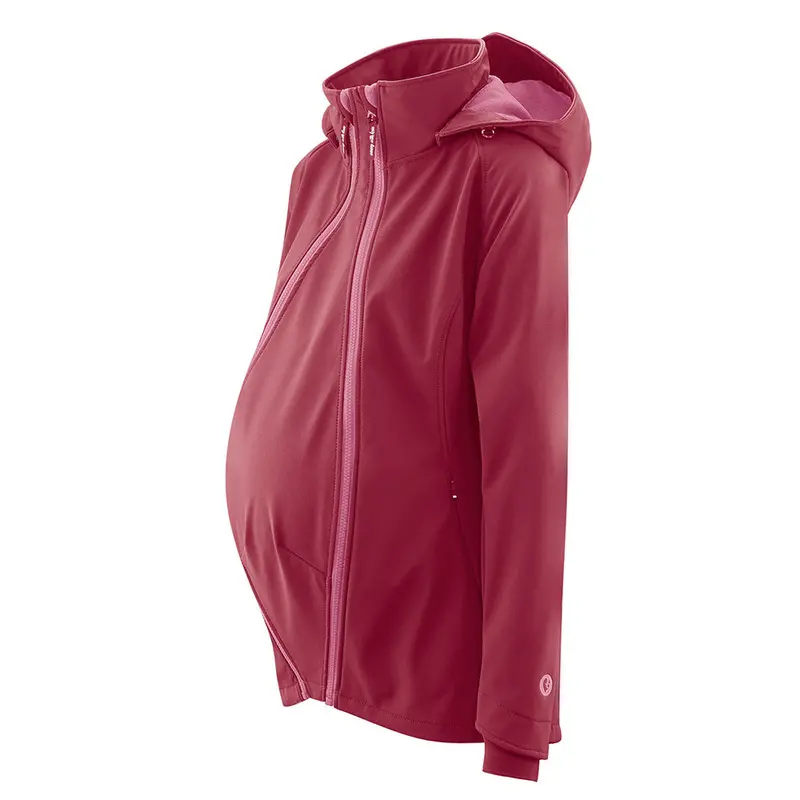 Mamalila Softshell Babywearing Jacket Allrounder - Berry 5