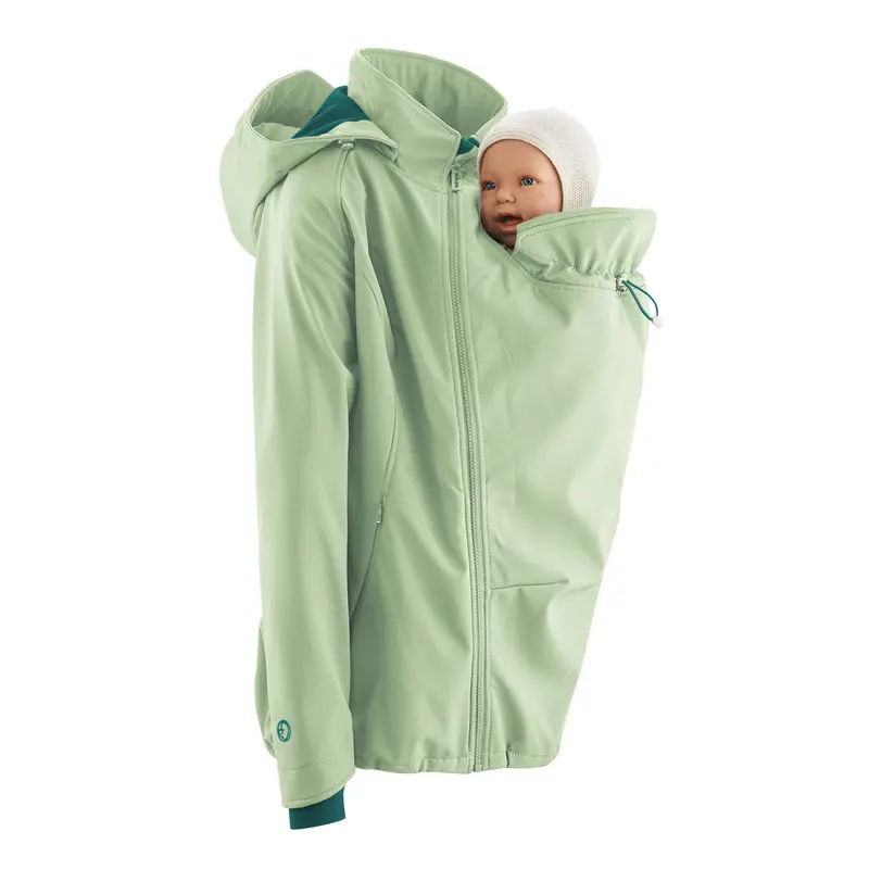 Mamalila Softshell Babywearing Jacket Allrounder - Mint Green 1