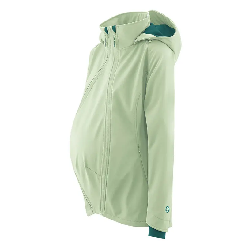 Mamalila Softshell Babywearing Jacket Allrounder - Mint Green 4