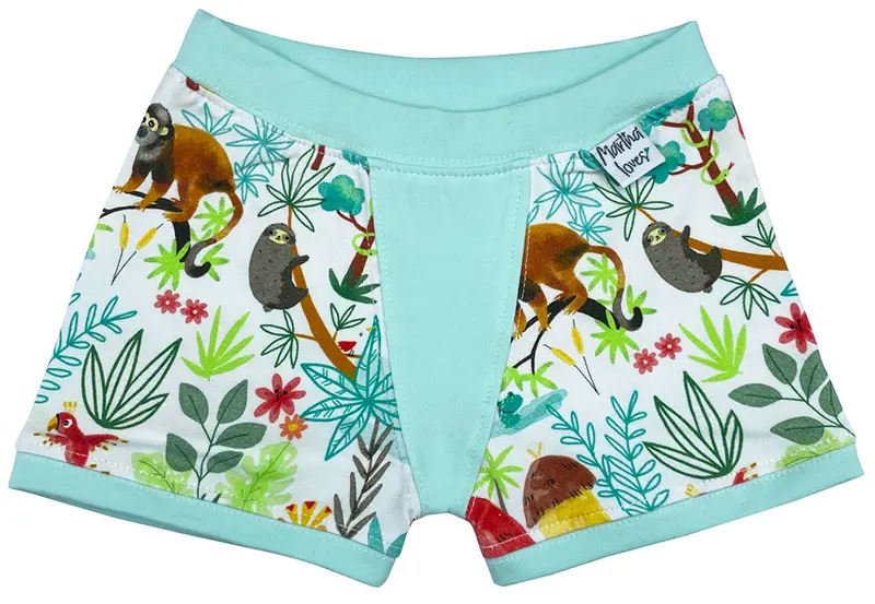 Martha Loves Jungle Boogie Aqua Boxers 1