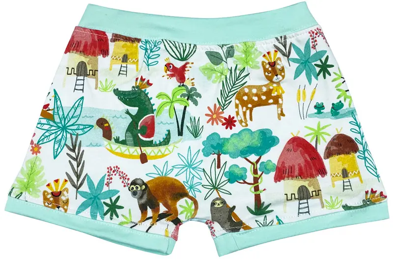 Martha Loves Jungle Boogie Aqua Boxers 2