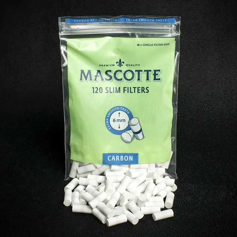 Mascotte Carbon Slim Filter Tips - 120 Pack 1
