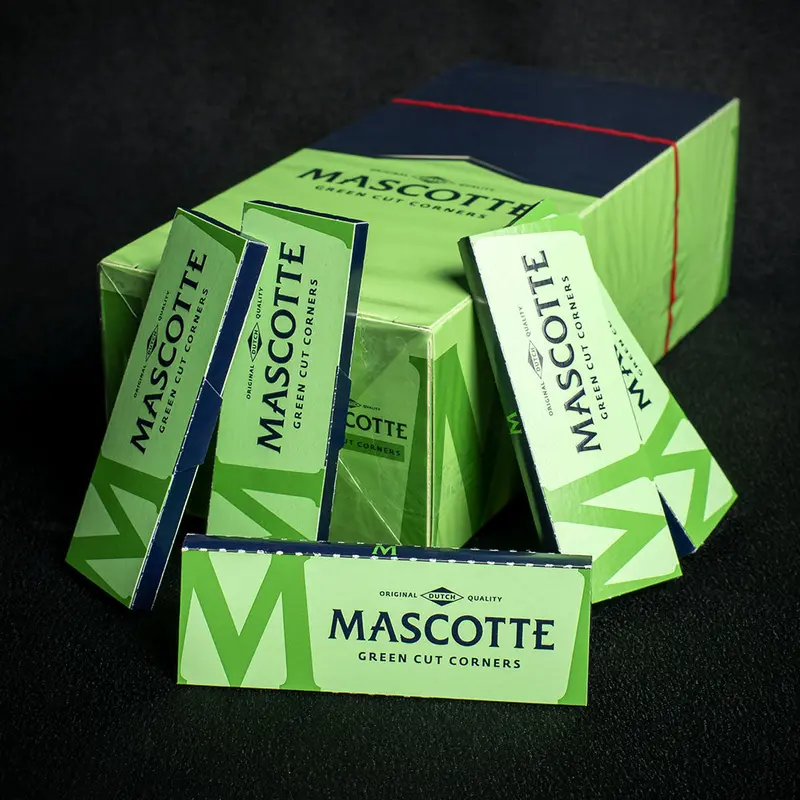 Mascotte Green Premium Rolling Papers - Box Of 50 1