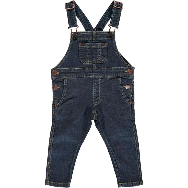 Maxomorra Medium Dark Wash Denim Dungarees 1
