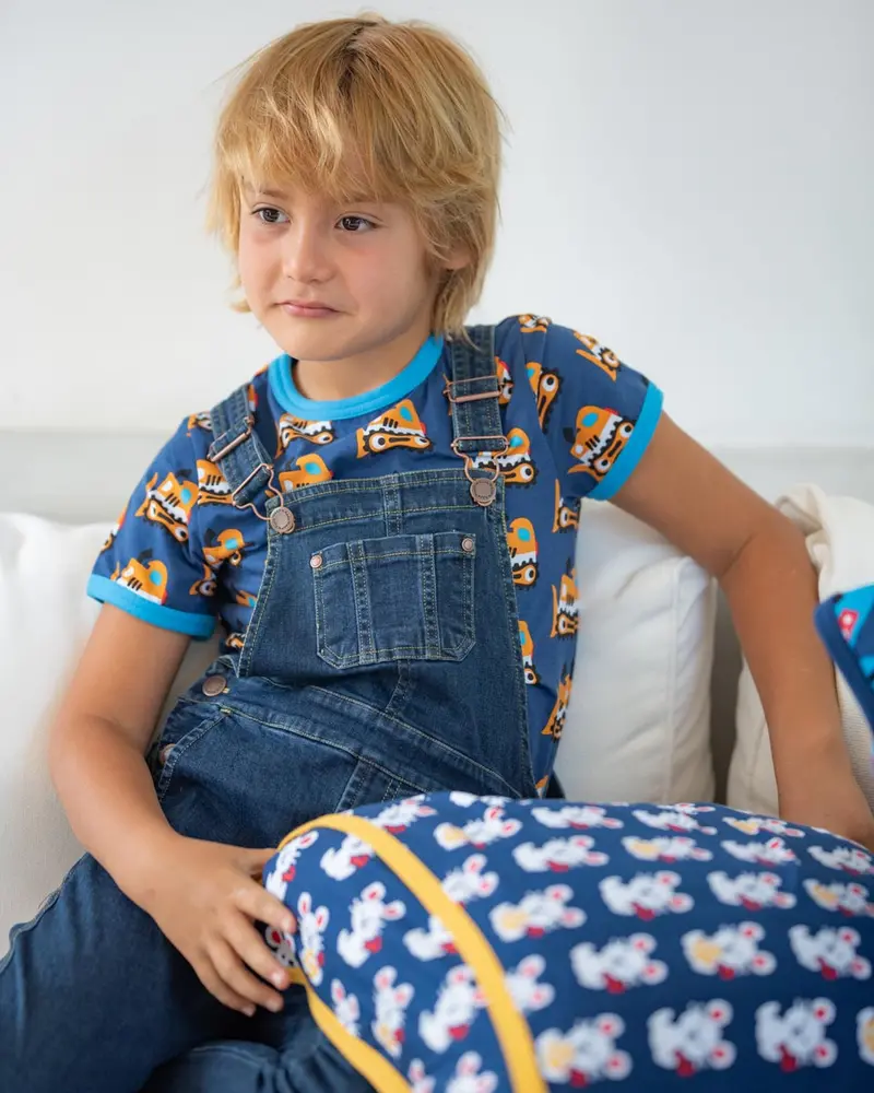 Maxomorra Medium Dark Wash Denim Dungarees 2