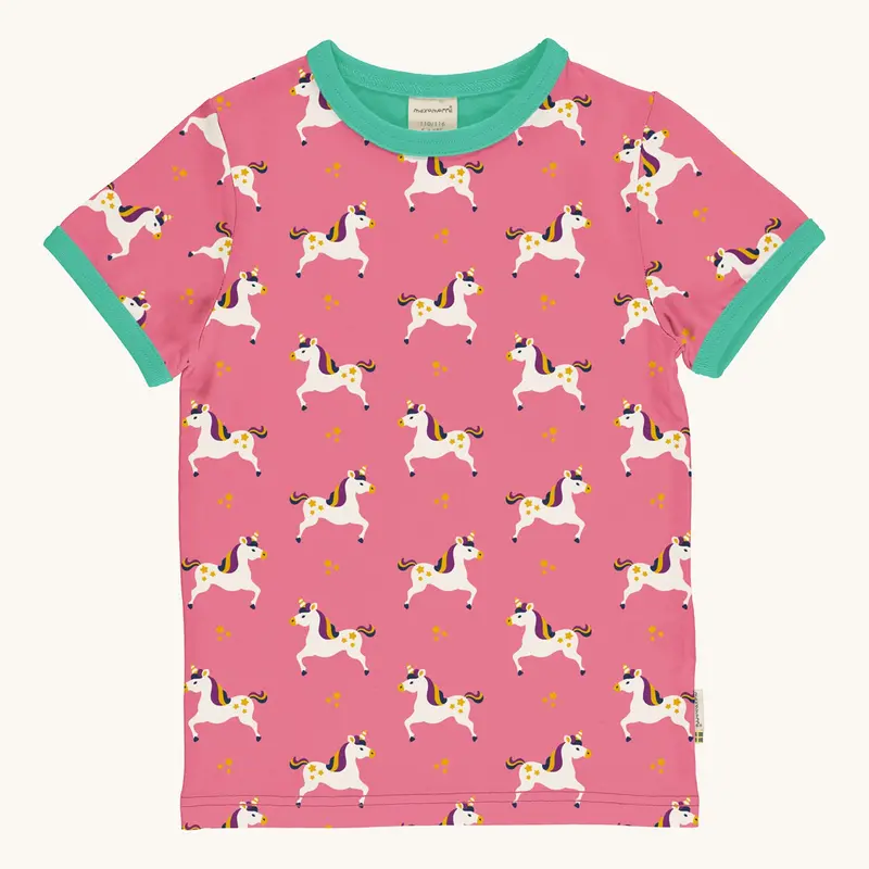 Maxomorra Unicorn Short Sleeve Top 1