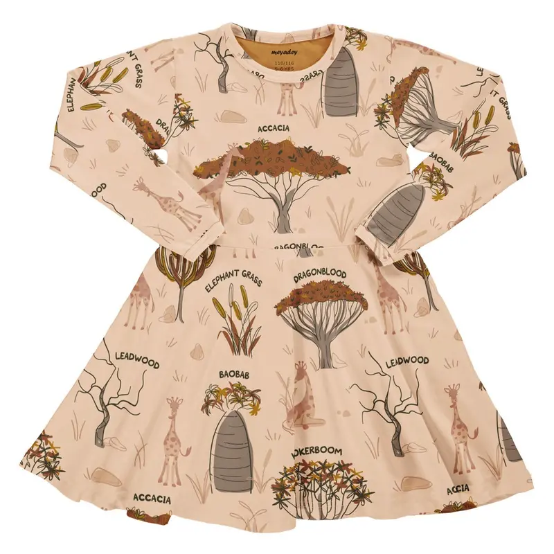 Meyadey Savanna Woodland Long Sleeve Circle Dress 1
