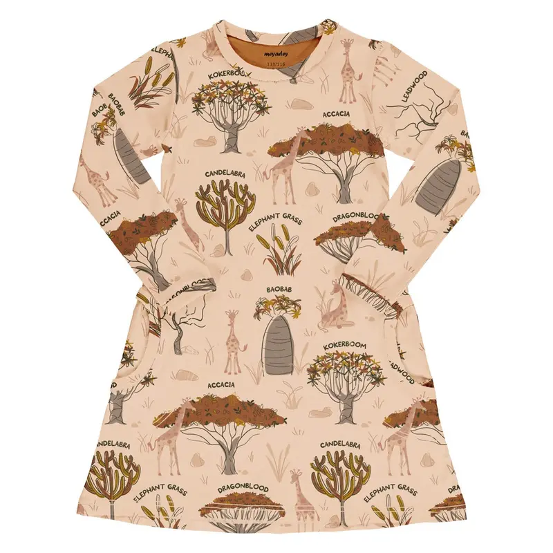 Meyadey Savanna Woodland Long Sleeve Dress 1