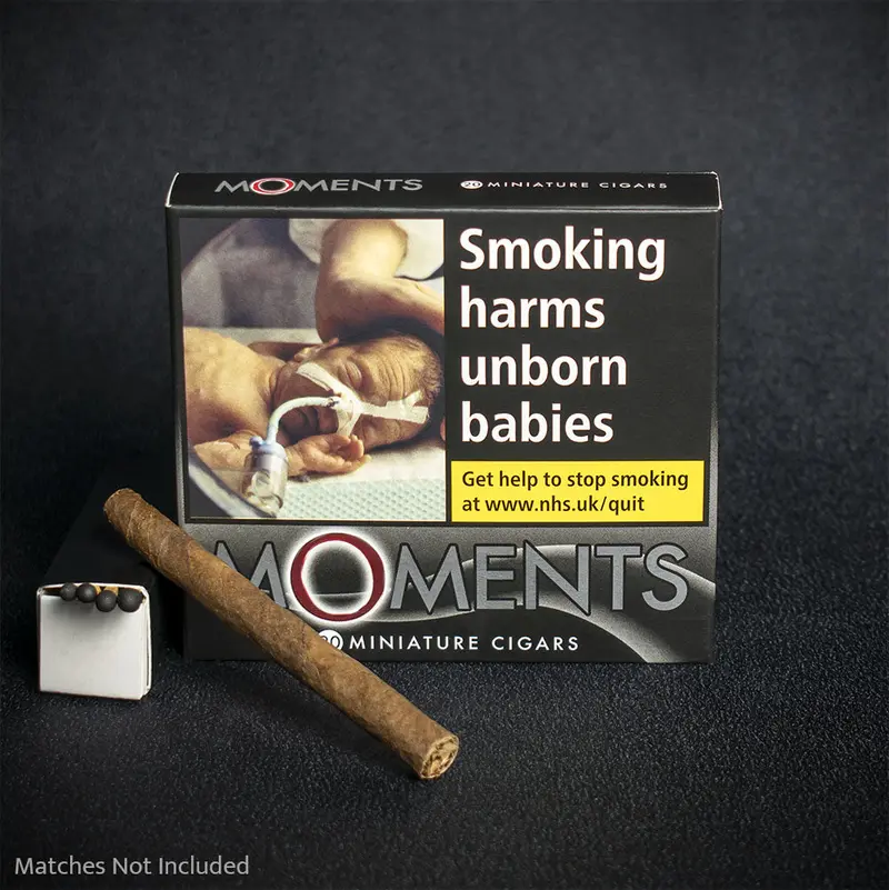 Moments Black Miniature Cigars - Pack Of 20 1