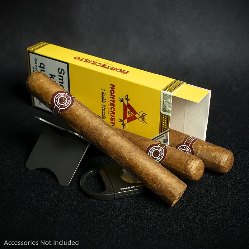 Montecristo Double Edmundo Cuban Cigars - Pack Of 3 1