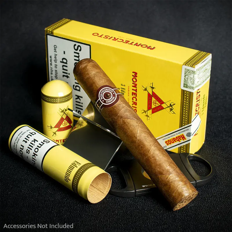 Montecristo Edmundo Tubos Cuban Cigars - 3 Pack 2
