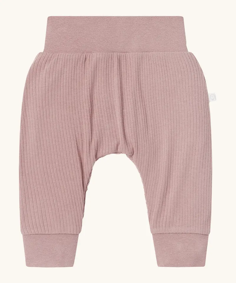 Mori Ribbed Comfy Joggers - Rose 1
