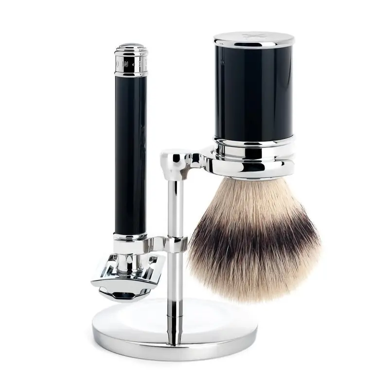 Mühle 3 Piece Shaving Set - Black Resin 1