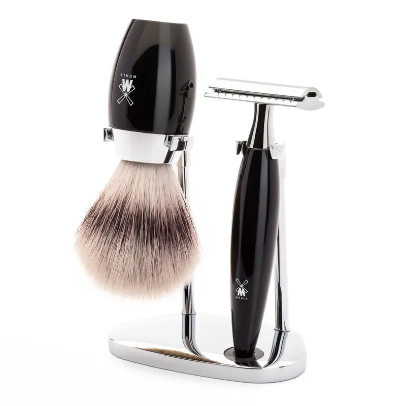 Mühle Kosmo 3 Piece Shaving Set - Black Resin 1